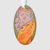 Musical Symbols met kerstboomklep Ornament (voorkant)
