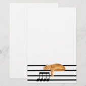 Musical tabby kitty cat briefpapier (Voorkant / Achterkant)