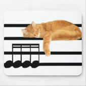 Musical tabby kitty cat muismat (Voorkant)