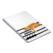 Musical tabby kitty cat notitieboek (Rechterzijde)