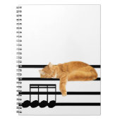 Musical tabby kitty cat notitieboek (Voorkant)