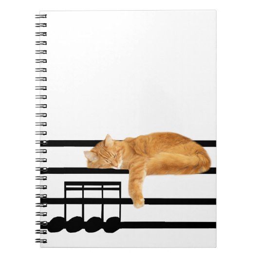 Musical tabby kitty cat notitieboek (Voorkant)