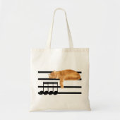 Musical tabby kitty cat tote bag (Voorkant)