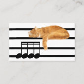 Musical tabby kitty cat visitekaartje (Voorkant)