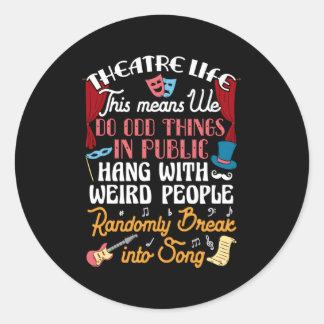 Musical Theater Acteren Theater Nerd Drama Ronde Sticker