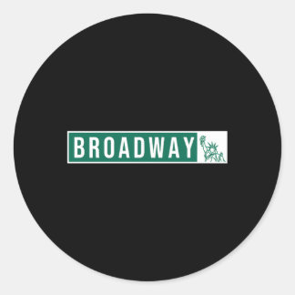Musical Theater Broadway Straatbord Ronde Sticker