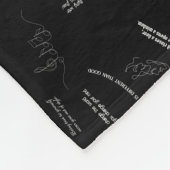 Musical Theater Inspirational Quotes Black & White Fleece Deken (Hoek)