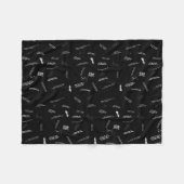 Musical Theater Inspirerend Quottes Black & White Fleece Deken (Voorkant (Horizontaal))
