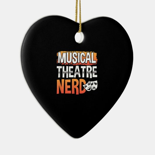 Musical Theater Nerd Funny Thespian Actor Keramisch Ornament (Rechts)