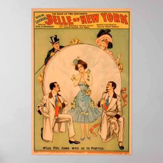 Musical Theater Poster Belle of New York (Voorkant)