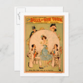Musical Theater Poster Belle of New York Briefkaart (Voorkant / Achterkant)