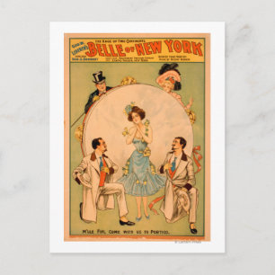 Musical Theater Poster Belle of New York Briefkaart