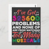 Musical Theater Problemen Broadway Singer-acteurs Briefkaart (Voorkant / Achterkant)