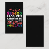Musical Theater Problemen Broadway Singer-acteurs Visitekaartje (Voorkant / Achterkant)