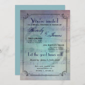 Musical themad bridal doucheuitnodiging kaart (Voorkant / Achterkant)