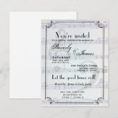 Musical themad bridal doucheuitnodiging kaart (Voorkant / Achterkant)