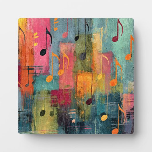 Musical Theme Abstract Art Fotoplaat (Voorkant)