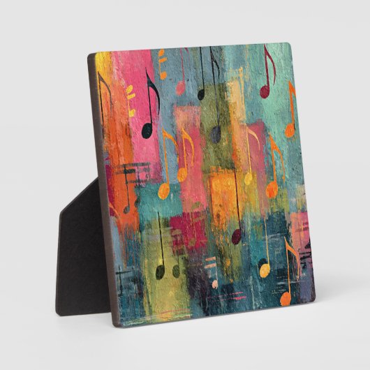 Musical Theme Abstract Art Fotoplaat (Voorkant)