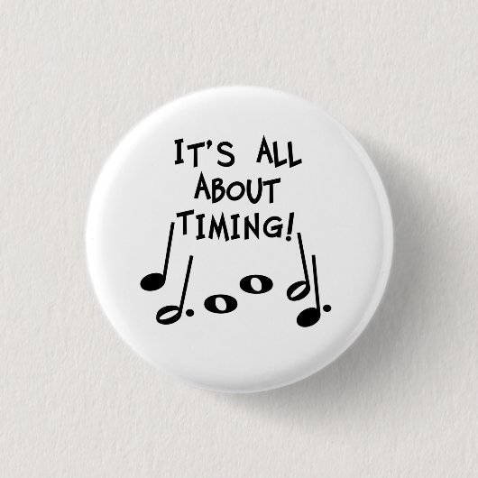 Musical Timing Ronde Button 3,2 Cm (Voorkant)