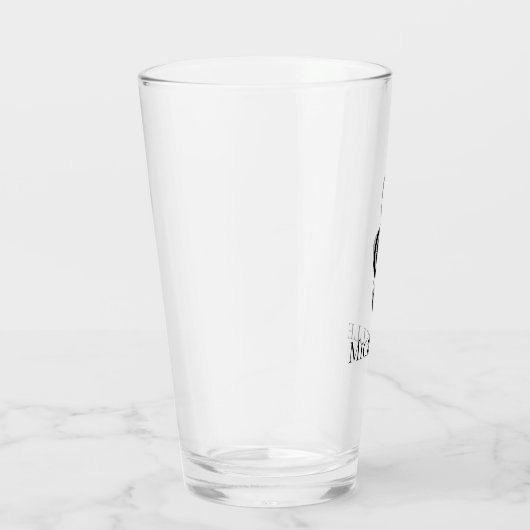 Musical Treble Clef Black White Glas (Rechts)