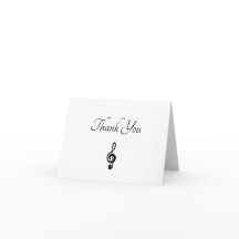 Musical Treble Clef Dank u Wenskaart