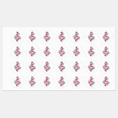 Musical treble clef notes with Sakura flowers Labels (Vel)
