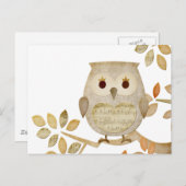 Musical Tree Owl Briefkaart (Voorkant / Achterkant)