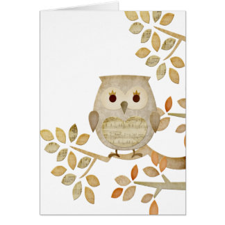 Musical Tree Owl Card