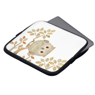 Musical Tree Owl Electronics Bag Laptop Sleeve