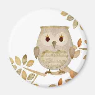 Musical Tree Owl Magneet