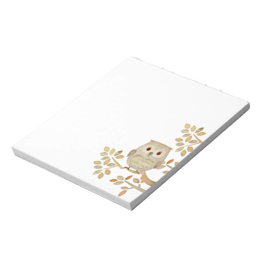 Musical Tree Owl Notitieblok (Linkerzijde)