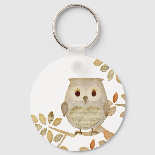 Musical Tree Owl Sleutelhanger (Voorkant)