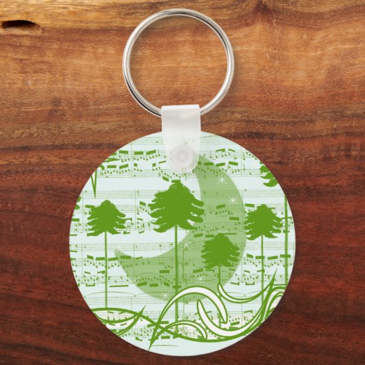 Musical Trees Blue Sleutelhanger (Voorkant)