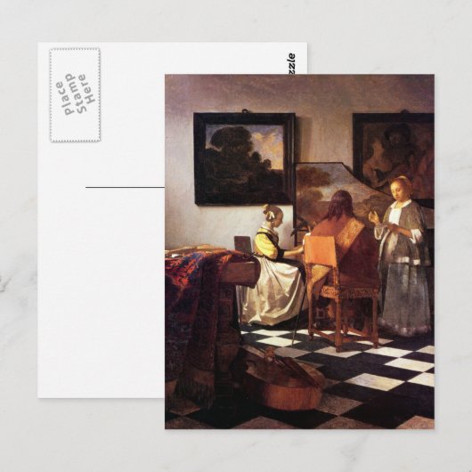 Musical Trio van Johannes Vermeer Briefkaart (Voorkant / Achterkant)