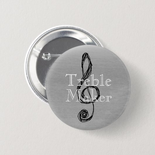 Musical Trouble Maker Pin back Button (Voorkant /achterkant)