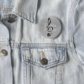 Musical Trouble Maker Pin back Button (In situ)