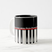 Musical Truism met Piano Tweekleurige Koffiemok (Voorkant links)