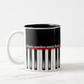 Musical Truism met Piano Tweekleurige Koffiemok (Links)