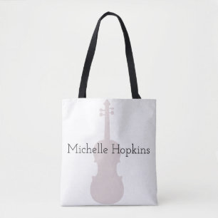 Musical Violin Classical Music Personalized Tote Bag