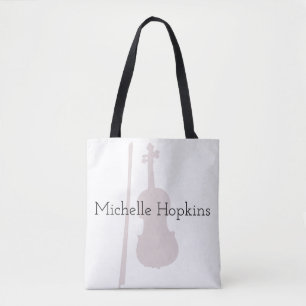 Musical Violin Classical Music Personalized Tote Bag