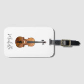 Musical Violin Hoesje Elegant Bagagelabel (Voorkant (horizontaal))