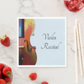 Musical Violin Overweging Elegant Blue Servet (Insitu)