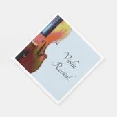 Musical Violin Overweging Elegant Blue Servet (Hoek)