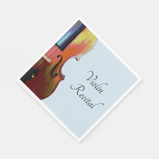 Musical Violin Overweging Elegant Blue Servet (Hoek)