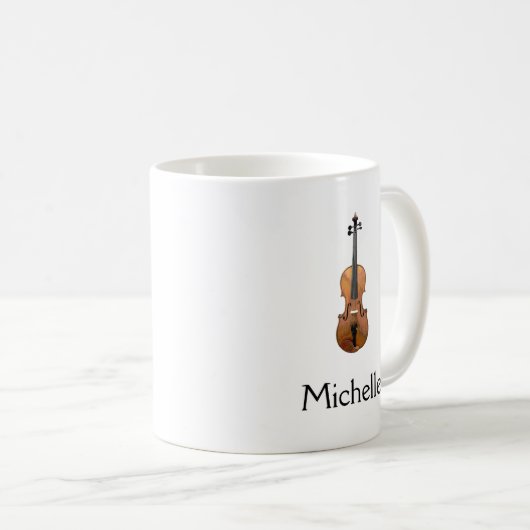 Musical Violin Personalized Koffiemok (Voorkant rechts)