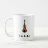 Musical Violin Personalized Koffiemok (Links)