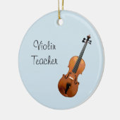 Musical Violin Teacher Cute Blue Keramisch Ornament (Links)