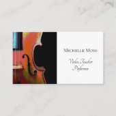 Musical Violin Teacher Performer Elegant Visitekaartje (Voorkant)