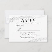 Musical Wedding Simple en Elegant RSVP (Voorkant)