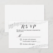 Musical Wedding Simple en Elegant RSVP (Voorkant / Achterkant)